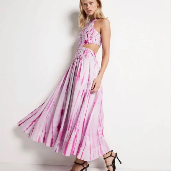knee length dresses for ladies Aje Wave Cut Out Ring Midi Dress main image 0